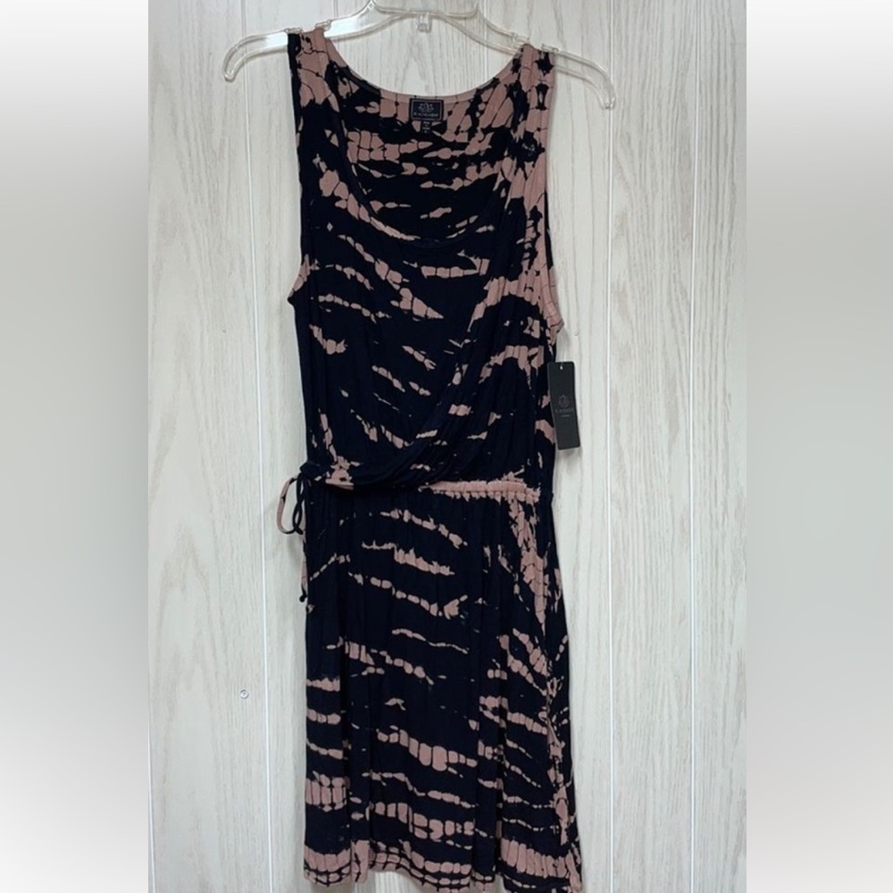 PL Movement Pink Lotus Black Tie Dye Dress Size XS